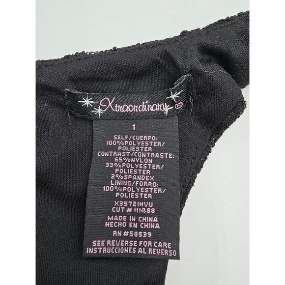 Xtraordinary Junior's 1 Black Lace Top Beaded Waist Formal Maxi Dress - Picture 4 of 11